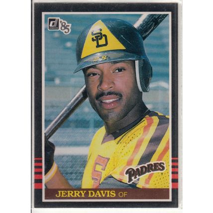 1985 Donruss baseball card 162 Jerry Davis RC