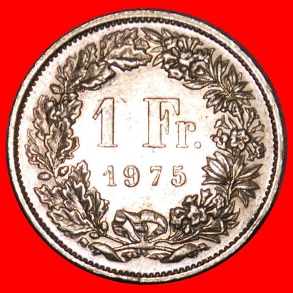 WITHOUT STAR (1968-2021): SWITZERLAND ★ 1 FRANC 1975!★LOW START★NO RESERVE