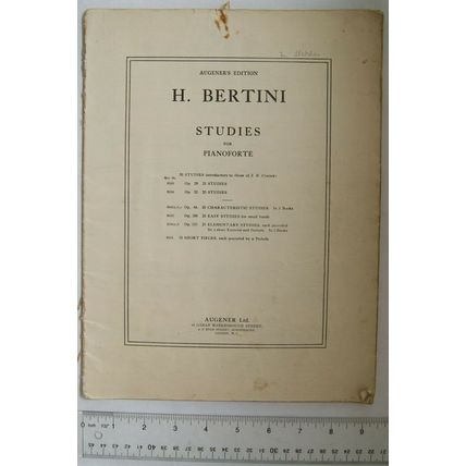 Vintage: Twenty Five Preparatory studies Bertini Op. 32