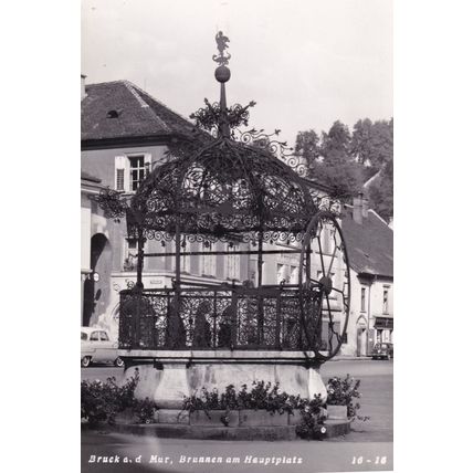 Brunnen AM Heuptlatz 1950s Swiss Real Photo Postcard