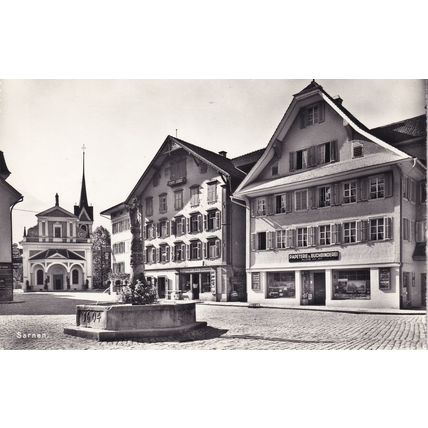 Sarnen Switzerland Crafts Centre Vintage Zurich Real Photo Postcard