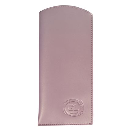 Regular Size Soft Faux Leather Reading Glasses Spectacle Case (Metallic Pink)