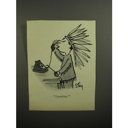 1954 Cartoon by William Steig - Speaking