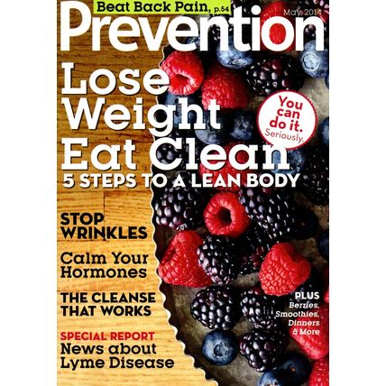 Prevention Magazine May 2014 Lose Weight Eat Clean 5 Steps to a Lean Body