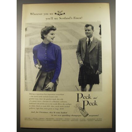 1954 Peck and Peck Braemar Sweaters Advertisement - photo by Tom Palumbo