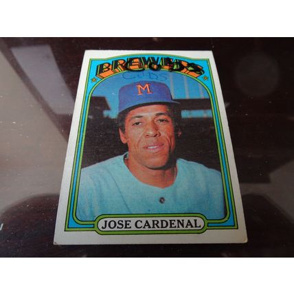 1972 Topps Card # 012 Jose Cardenal Poor (1) Milwaukee Brewers