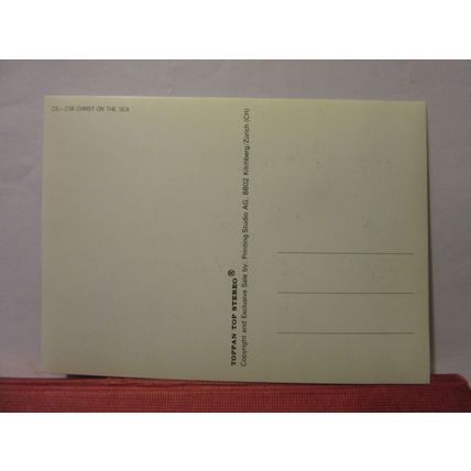 CHIRST ON THE SEA unused BLANK back postcard 3-D EFFECT novelty #