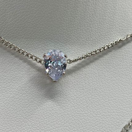 Necklace 3 Tiered CZ Teardrop, Star, Heart #533