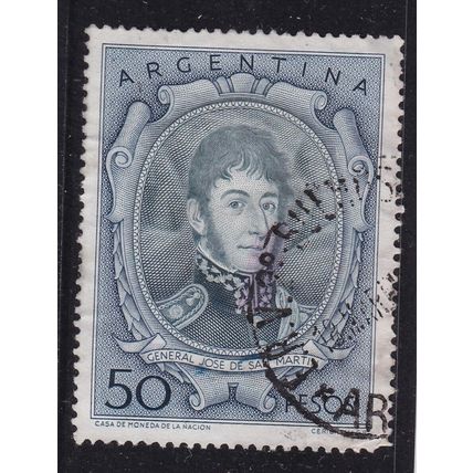 Argentina Jose de San Martin 50p fine Used VGC Buenos Aires