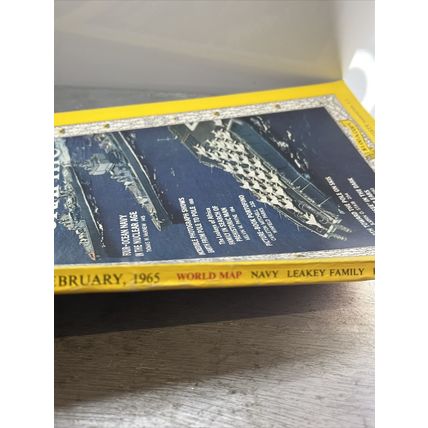 National Geographic Magazine February 1965 Nuclear Age - Vintage Collectable