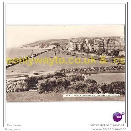 BEACHY HEAD AND WESTERN LAWNS, EASTBOURNE, SUSSEX, ENGLAND, Postcard