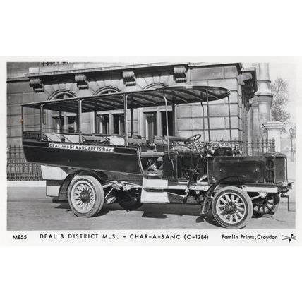 Deal St Margarets Bay Charabanc Classic Car Transport Photo Postcard