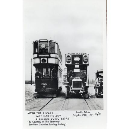 LGOC B2902 Forest Gate Garage Bus Rivals Meet London Photo Postcard