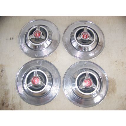 1964 PLYMOUTH SPORT FURY HUBCAPS OEM SET OF 4 14"