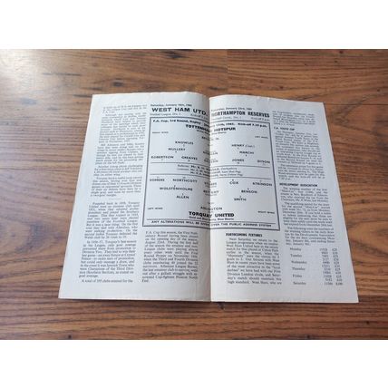 1965 FA Cup 3rd Round Replay - Tottenham / Spurs vs Torquay Utd ** FREE P&P **