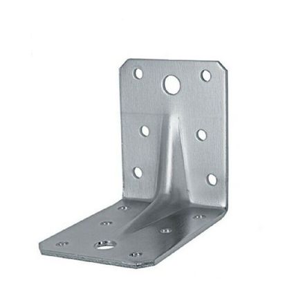 REINFORCED HEAVY DUTY GALVANISED ANGLE L BRACKETS CORNER BRACE TIMBER 2,5mm T