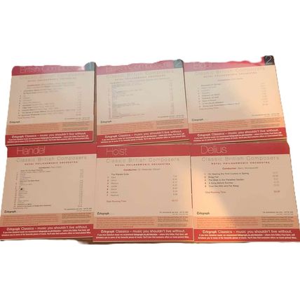 Classic British Composers CD Promo A 6 Disc Set The Telegraph Royal Philharmonic