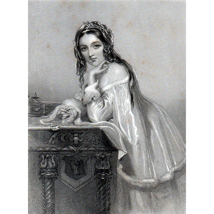 AMY ROBSART 1841 William Henry Mote - John Hayter ENGRAVING