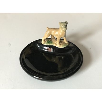 3 Wade Viking Boat Whimtray Dish Boxer Dog Scallop Vase GC