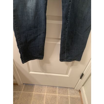 Lee Women's Blue Jeans Zip Button Pockets Stretch Relaxed Fit Size 12 Long