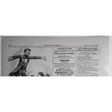 "The Peace Commission" .. original cartoon in Harper's Weekly February 18, 1865
