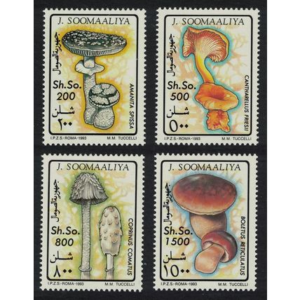 Somalia Fungi Mushrooms 4v 1993 MNH MI#468-471