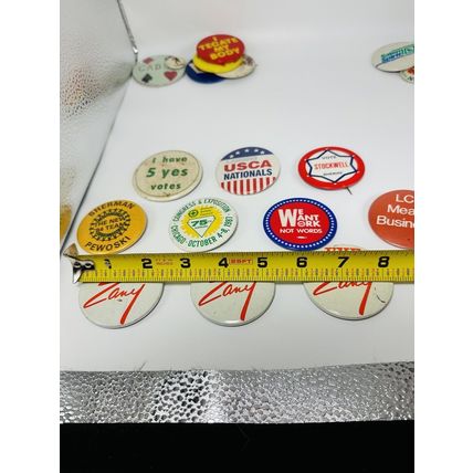 Lot of 10 VTG Misc Political Pins Pinbacks Buttons Pewoski, Zary, Stockwell,USCA