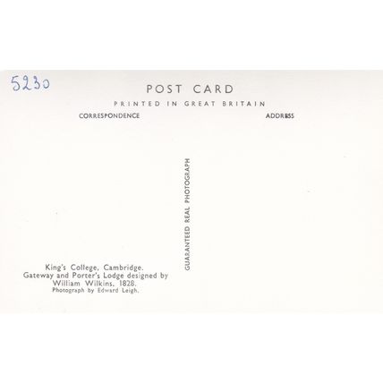 B375 CA,MBRIDGE -KINGS COLLEGE-GATEWAY @ PORTERS LODGE