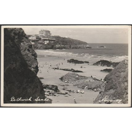 Bothwick Sands, Newquay, Cornwall, 1954 - RP Postcard