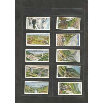 Original Churchman Cigarette Cards Full Set of 50 Wonderful Railway Travel 1937