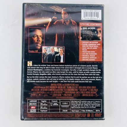 The Bone Collector DVD Widescreen Edition Denzel Washington, Angelina Jolie