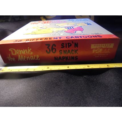 RARE 1954 DENNIS the MENACE "Sip'n Snack Napkins" in the Original Box!! $40.00