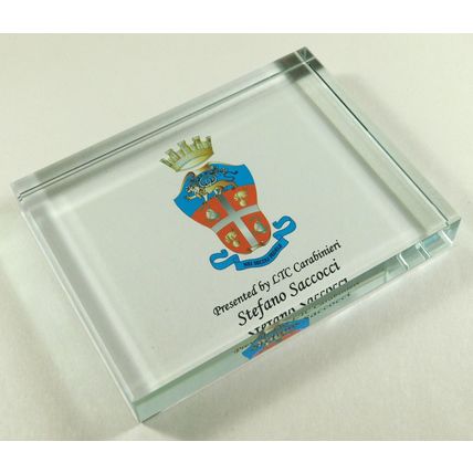 Lancashire Police National Intelligence Analyst Conference Glass Paperweight