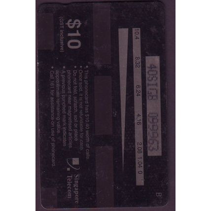 Lady Bird S'pore $10 Telephone Card (Used)