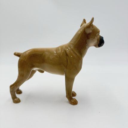 Bing & Grondahl porcelain german Boxer dog 2212 Denmark figurine vintage 4”x6”