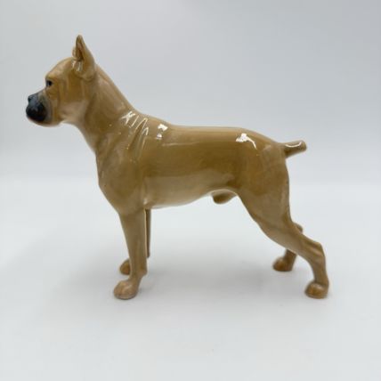 Bing & Grondahl porcelain german Boxer dog 2212 Denmark figurine vintage 4”x6”