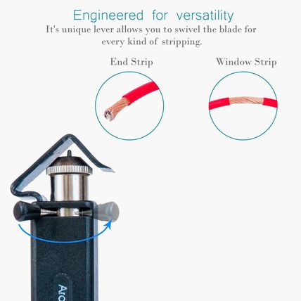 Round Cable Stripper – with Adjustable Cutting Depth – for Circumferential, Long