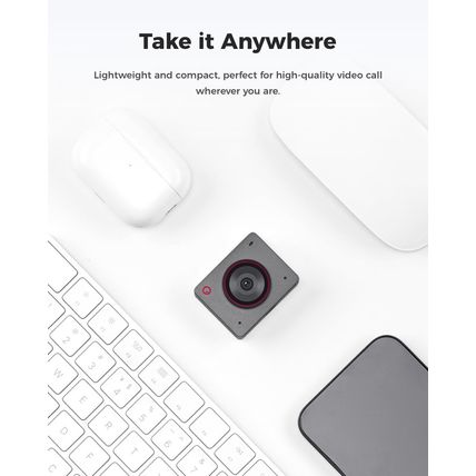 OBSBOT Meet 2-4K Webcam for PC with 1/2" Sensor, AI Framing & Autofocus, Beauty