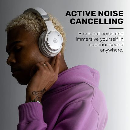 Raycon Everyday Wireless Bluetooth over Ear Headphones, with Active Noise Cancel