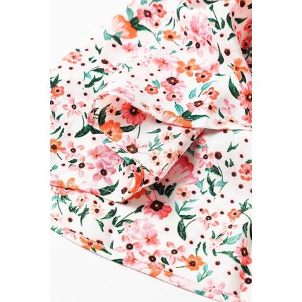 White Boho Floral Smocked Ruffled Maxi Dress
