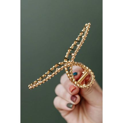 Gold Twist Large Alloy Hair Clip