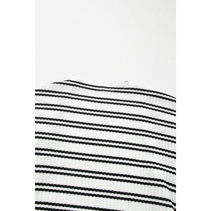 Black Stripe Print Open Front Duster Cardigan