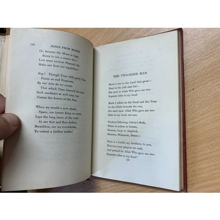 1918 RUDYARD KIPLING "SONGS FROM BOOKS" FICTION RED LEATHER BOOK (P3)