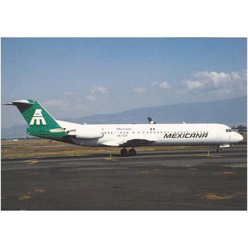 Mexicana Fokker 100 Aircraft Postcard (A24236)