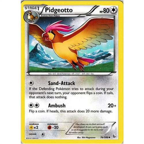 Pokemon XY Flashfire - #76/106 - Pidgeotto