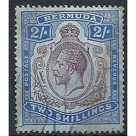 Bermuda 1918 SG51b 2/- Purple & Blue/Blue Fine Used .. .