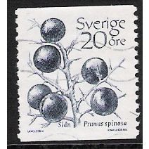 Fa 1244: 20 ö steel blue Fruits: Blackthorn (Prunus spinosa).