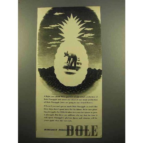 1943 Dole Pineapple Ad - Hawaiian Products