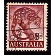 Australia 1960 Animal Tiger Cat 8d Used Stamp.