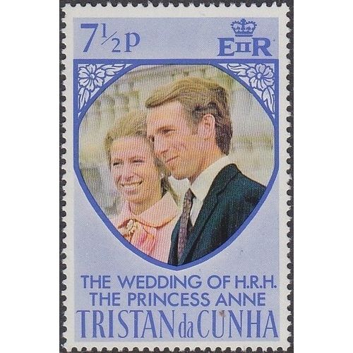 Tristan Da Cunha 1973 Royal Wedding 7½p Princess Anne Mint NHM SG186 Sc189 stamp